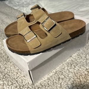 Slip on Buckle Sandals